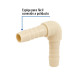 Codo 90° inserción de 3/8" de polipropileno, FOSET