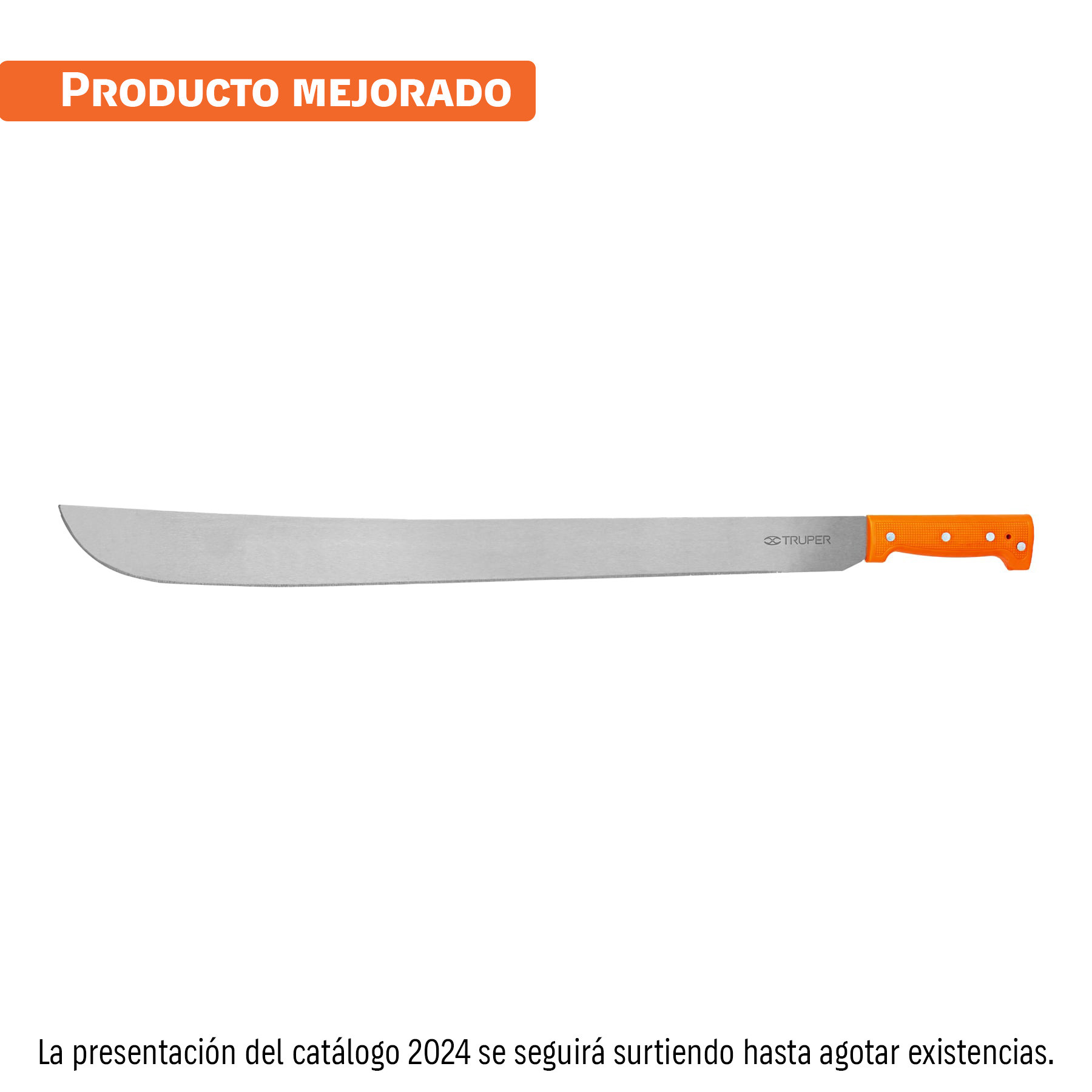 Machete estándar 26" cacha naranja remachada, TRUPER