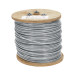 Metro de cable rígido 3/32" acero 7x7 recubierto PVC, 300 m