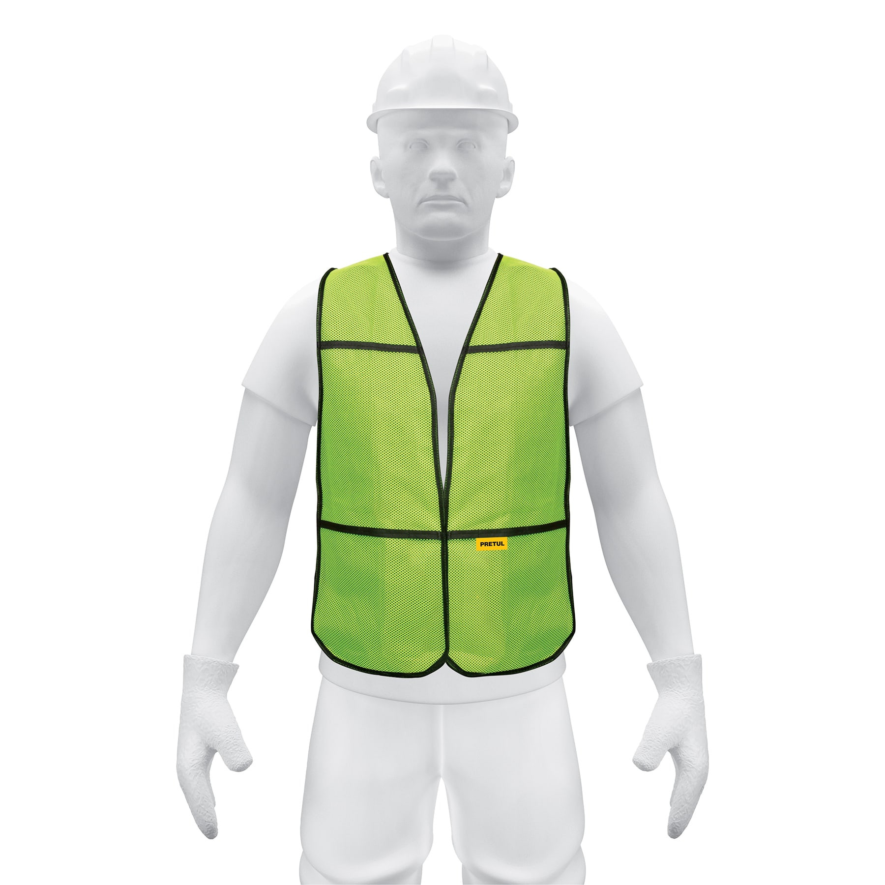 Chaleco de seguridad, uso de día, amarillo, PRETUL