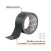 Cinta negra para ducto 10 m x 48 mm, espesor 0.19 mm, TRUPER