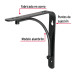 Ménsula reforzada negra 6 x 6", diseño alambrón, FIERO