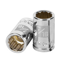 Dado de 7/16", 12 puntas, cuadro 3/8", TRUPER