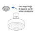 Regadera redonda de ABS 4-1/4" sin brazo, negro, BASIC