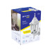 Arbotante tipo farol tradicional soportado p/exterior blanco
