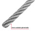 Metro de cable flexible 1/8" de acero 7x19 hilos, 300 m