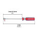 Desarmador plano 1/4 x 6" mango de PVC, PRETUL