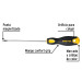 Desarmador cabinet 1/8 x 4" mango Comfort Grip, PRETUL