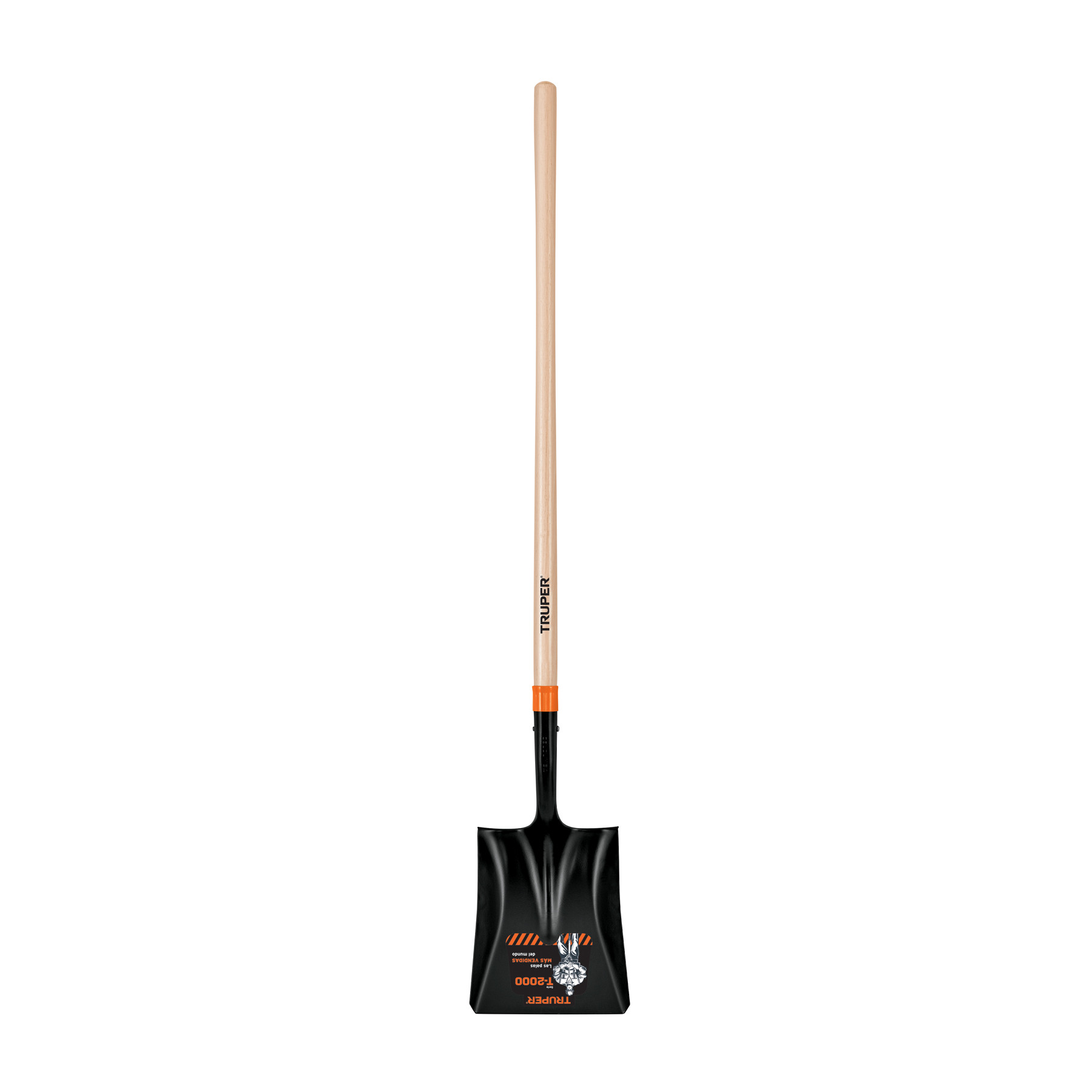 Pala cuadrada T-2000, mango largo 45", TRUPER