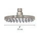 Regadera satín 6" plato redondo, sin brazo, FOSET ELEMENT