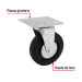 Rodaja hule 4", placa giratoria c/balero, carga 50kg, FIERO