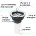 Contracanasta 3-1/2" inox, tubo plástico, FOSET