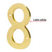 Número 8 de latón sólido 4", latón brillante, HERMEX