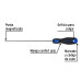 Desarmador de cruz 3/16" x 8" mango Comfort Grip, PRETUL