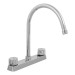 Mezcladora 8" fregadero cromo, cuello curvo,compresión,BASIC