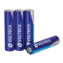 Blíster con 4 pilas alcalinas AAA, VOLTECK