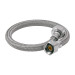 Manguera lavabo/fregadero, vinilo gris, 1/2" x 1/2", 40 cm