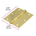Bisagra cuadrada 3-1/2",latonado, cabeza plana, HERMEX BASIC