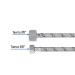 Manguera p/WC, acero inox, 3/8"x7/8", 35cm, plástico/latón