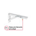 Ménsula plegable de acero blanca 4" x 8", FIERO