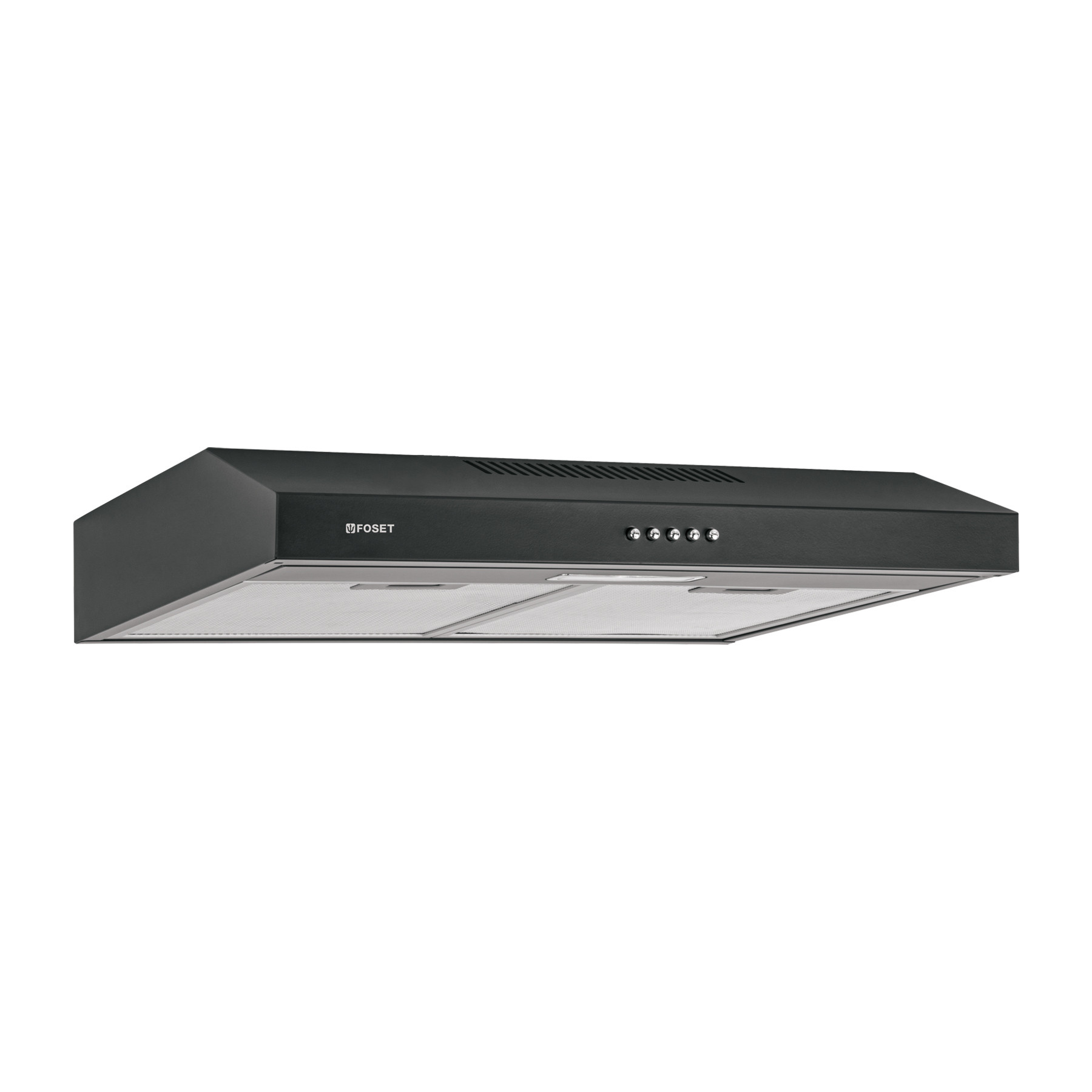 Campana extractora 60 cm, empotrable, negra, FOSET