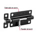 Pasador de barril 4" de acero acabado negro, HERMEX