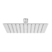 Regadera plato cuadrado 8" sin brazo, cromo, FOSET RIVIERA