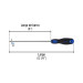 Desarmador de cruz 1/4" x 8" mango Comfort Grip, PRETUL