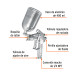 Pistola para pintar LVMP vaso aluminio, 1.4 mm, TRUPER