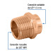 Conector de cobre, rosca exterior 1/2", FOSET