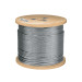Metro de cable rígido 1/4" acero 7x7 recubierto PVC, 300 m