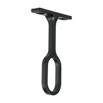 Soporte negro para tubo ovalado de closet, HERMEX
