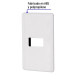 Placa 1 módulo de ABS, blanca, VOLTECK BASIC