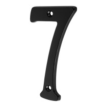 Número 7 de latón sólido 4", negro, HERMEX