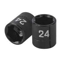 Dado de impacto de 24 mm, 6 puntas, cuadro 1/2", TRUPER