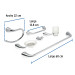 Juego de 6 accesorios para baño metálicos, FOSET AERO