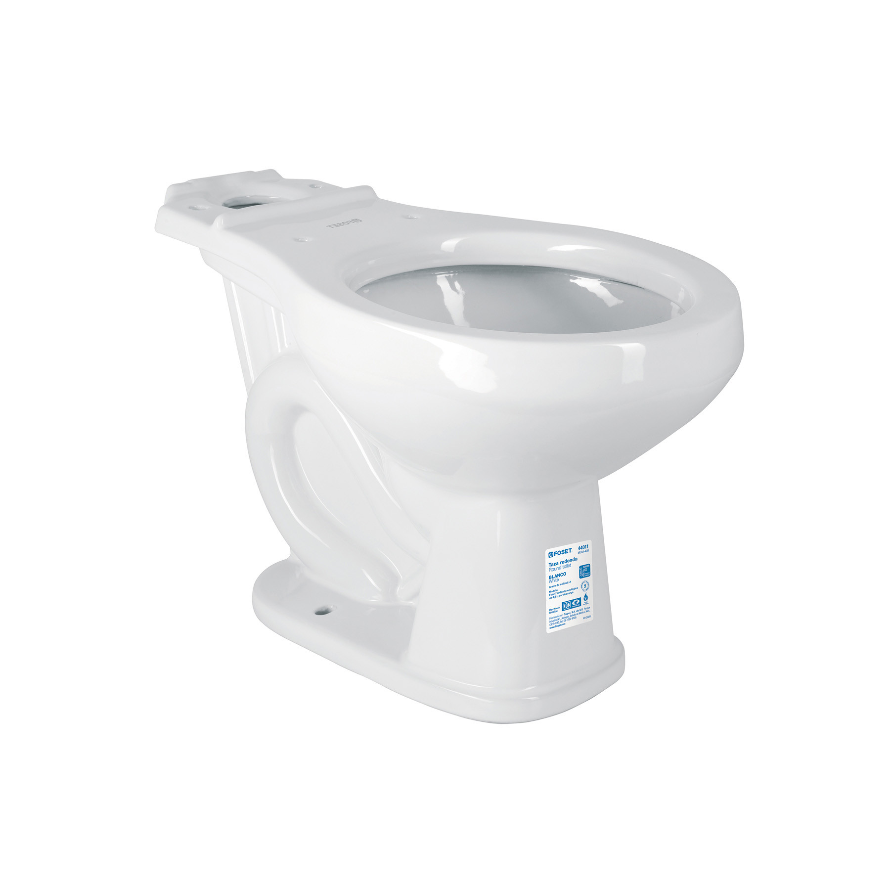 Taza redonda de porcelana, blanco, FOSET