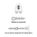 Blíster c/1 nudo (perro) de hierro p/cable de 3/8", FIERO