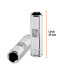 Dado largo de 3/8", 6 puntas, cuadro 1/4", TRUPER