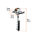 Ahoyadora/motoperforadora a gasolina 52 cc, TRUPER