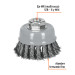 Carda copa 3" alambre trenzado fino, Multi-rosca, TRUPER