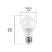 Foco LED 6W (40W) A19, 3000K blanca cálida, 440 lm, blíster