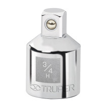 Adaptador para matraca de cuadro 3/4" a cuadro 1/2", TRUPER