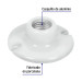 Portalámpara de porcelana, 3-1/2", redonda, VOLTECK