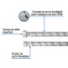 Manguera para boiler, acero inox. 1/2"H x 3/4"H, 80 cm