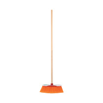 Escoba estándar extrasuave cerdas de PET, bastón de madera