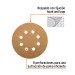 Paquete con 5 discos de lija 5" grano 100, 8 perforaciones