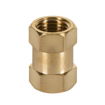 Cople de latón, hembra-hembra, cuerda 1/4" NPT, TRUPER