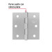 Bisagra cuadrada 2-1/2", satinado, cabeza plana, BASIC