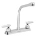 Mezcladora 8" fregadero cromo, cuello cobra, cono, BASIC